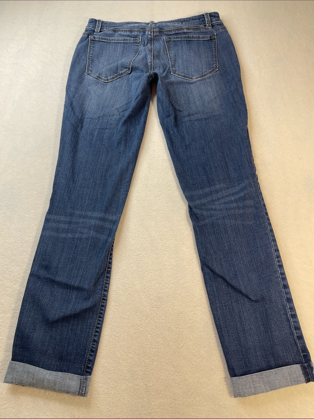 Ann Taylor SLIM BOYFRIEND Women's Straight-Leg Jeans in Dark Blue Wash SIZE 0 - Picture 9 of 9